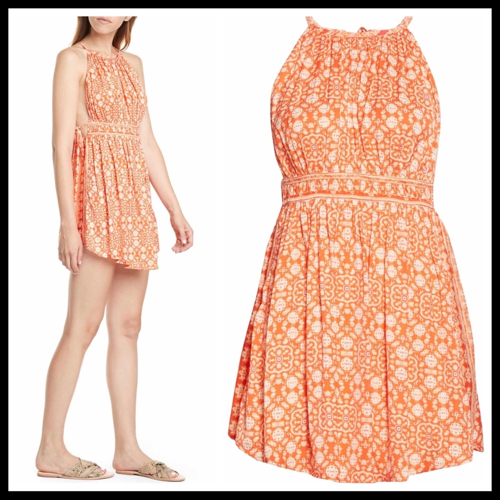 FREE PEOPLE BOHO PRINT FLOWY TUNIC MINI DRESS A2C - Picture 10 of 16